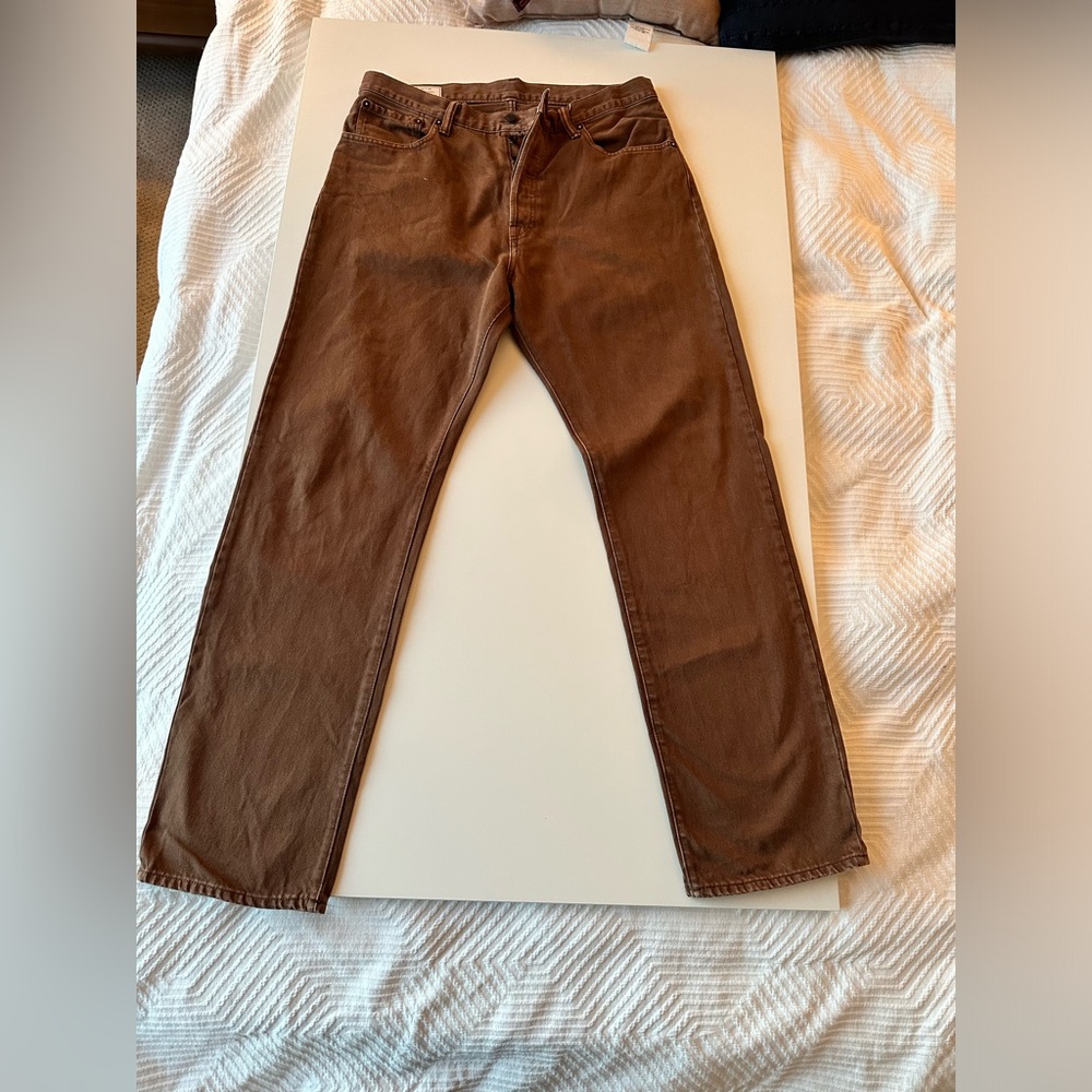 GAP Brown Twill Denim Jean Straight Fit 32X32